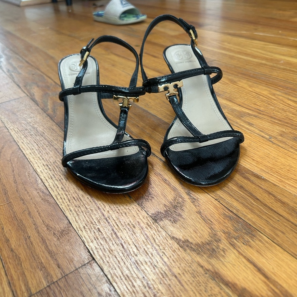 Tory Burch Black Strappy Heels